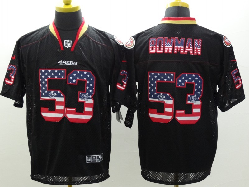 Men's San Francisco 49ers Navoro Bowman #53 Black Jersey
